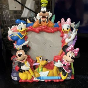 Disney Parks Mickey  Friends FAB 6 Painting Photo Frame 4x5 Retired